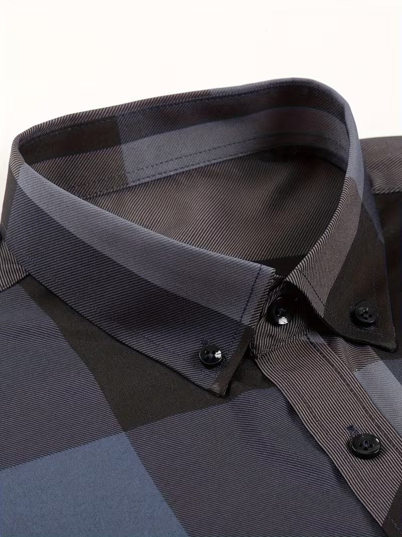 Men Full Sleeve Blue Check Casual Shirt (SKU-030)