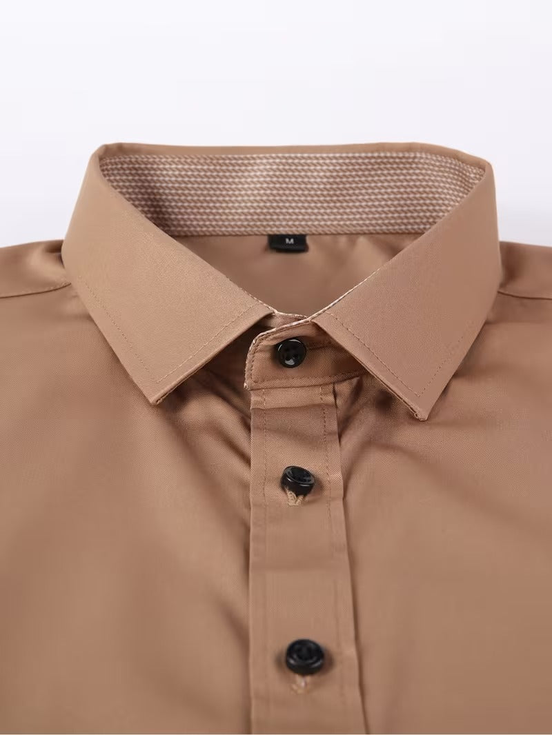 Men Full Sleeve Brown Casual Shirt (SKU-040)