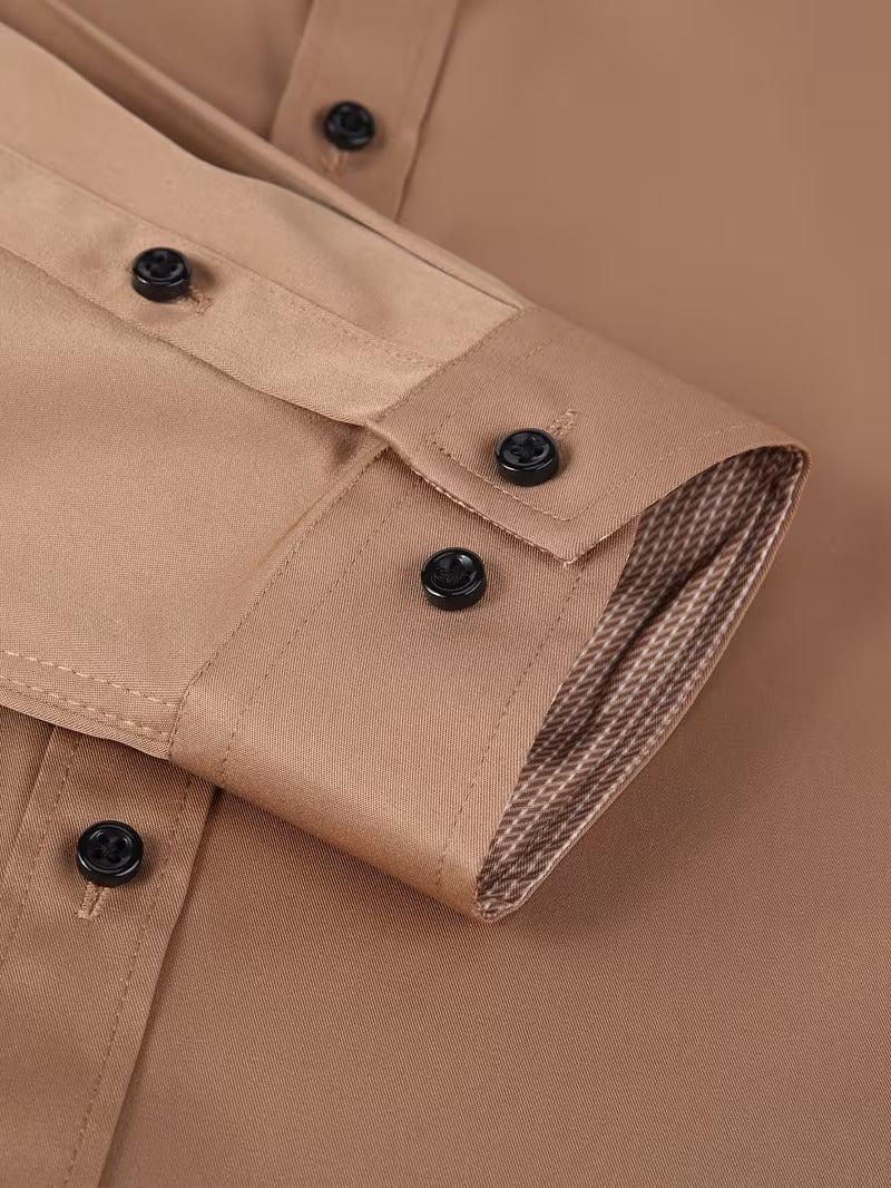 Men Full Sleeve Brown Casual Shirt (SKU-040)