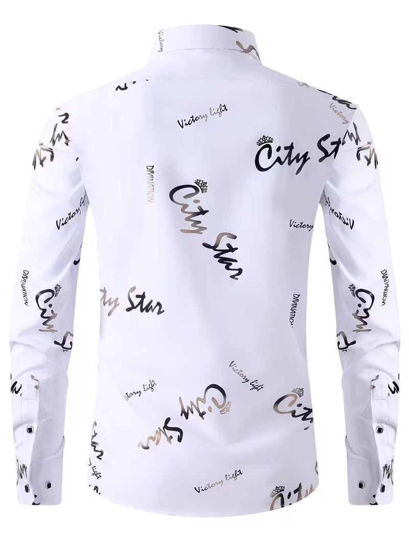 Men Full Sleeve White Casual Shirt (SKU-007)