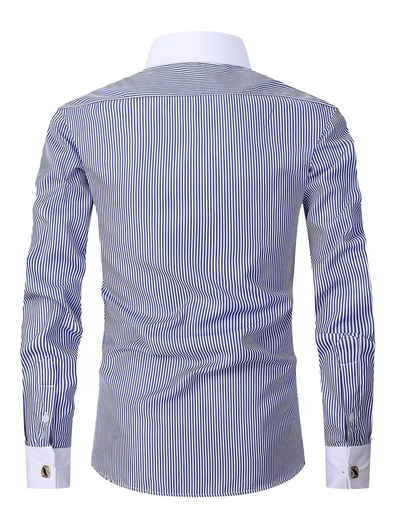 Men Full Sleeve Blue Line Casual Shirt (SKU-009)