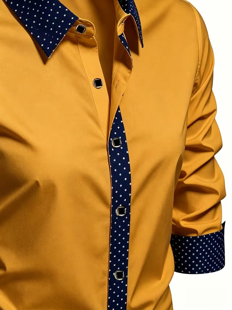 Men Full Sleeve Yellow Casual Shirt (SKU-013)