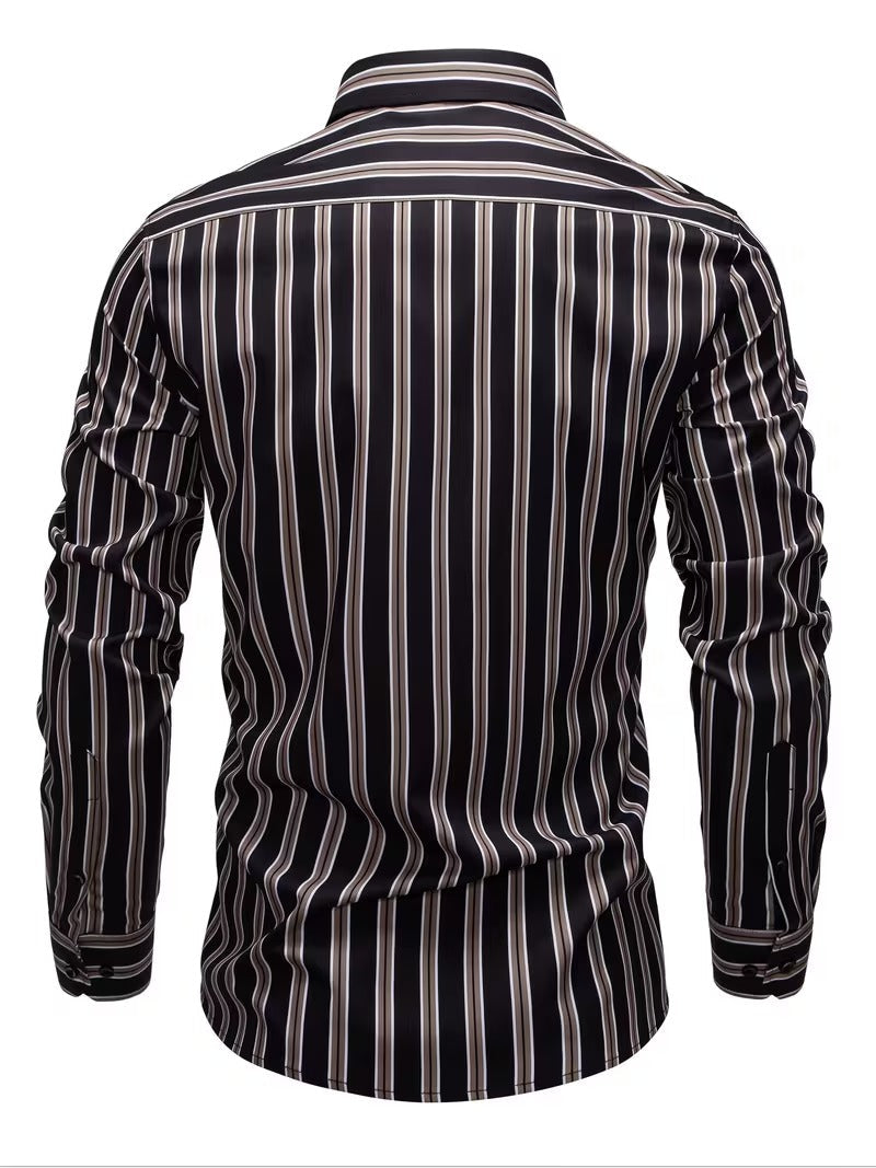 Men Full Sleeve Black Line Casual Shirt (SKU-016)
