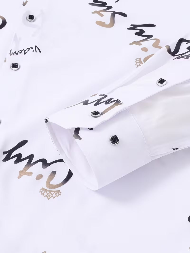 Men Full Sleeve White Casual Shirt (SKU-007)
