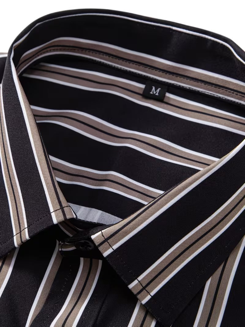 Men Full Sleeve Black Line Casual Shirt (SKU-016)
