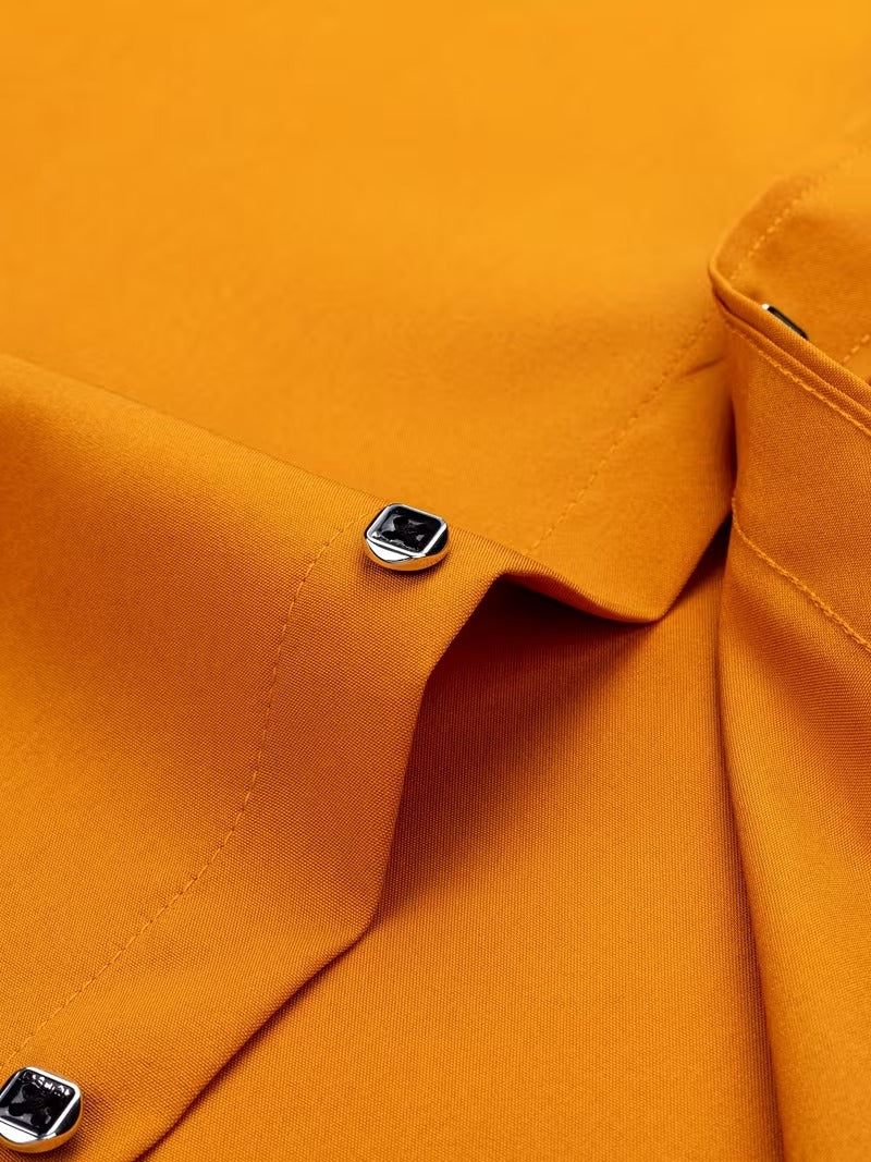 Men Full Sleeve Orange Casual Shirt (SKU-018)