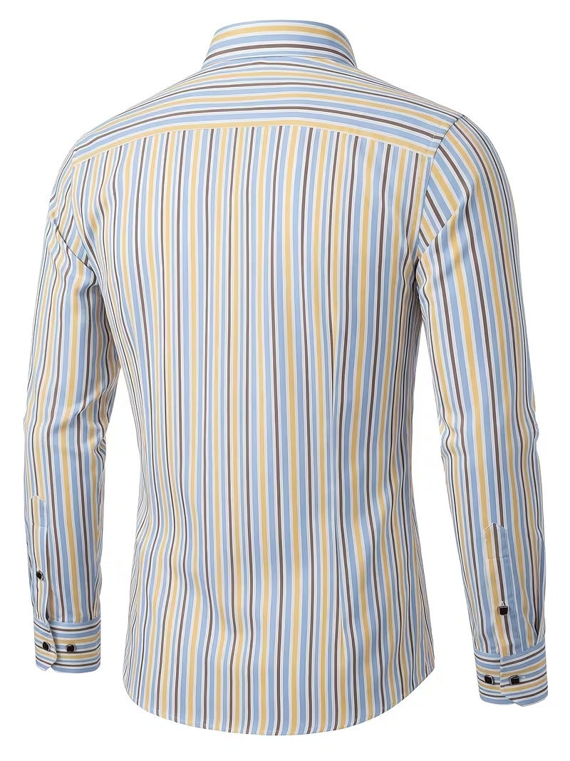 Men Full Sleeve Multicolor Line Casual Shirt (SKU-010)