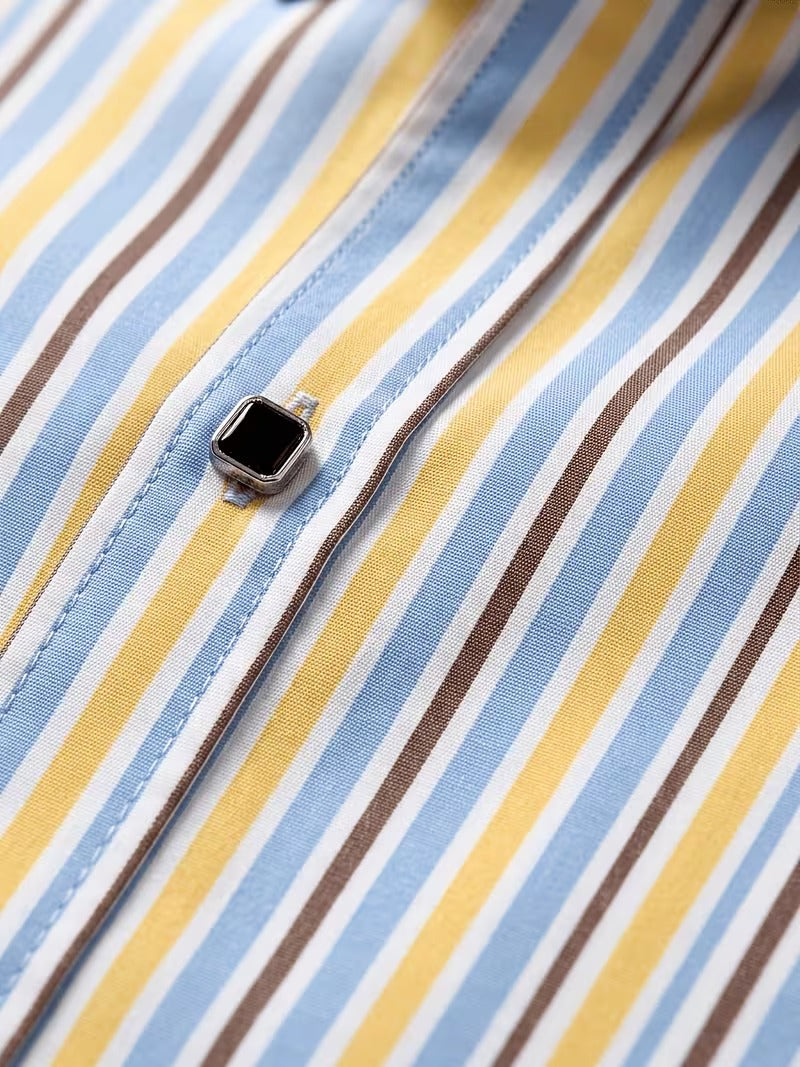 Men Full Sleeve Multicolor Line Casual Shirt (SKU-010)