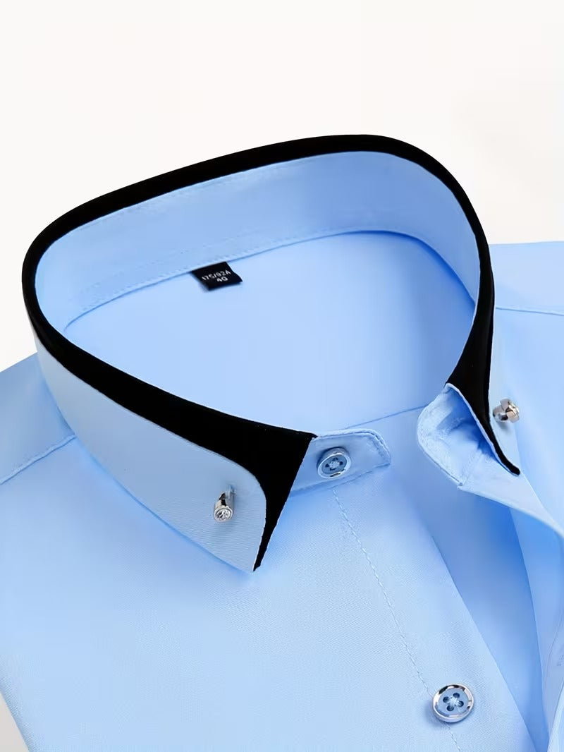Men Full Sleeve Blue Casual Shirt (SKU-002)