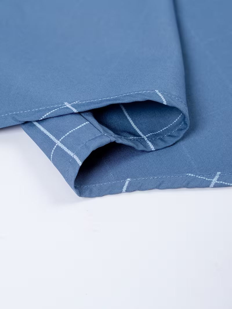 Men Full Sleeve Blue Casual Shirt (SKU-019)